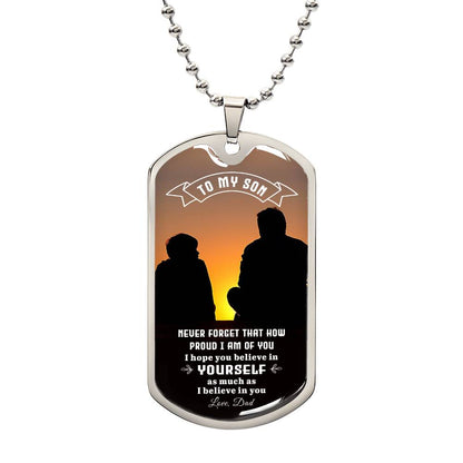 To My Son Dog Tag